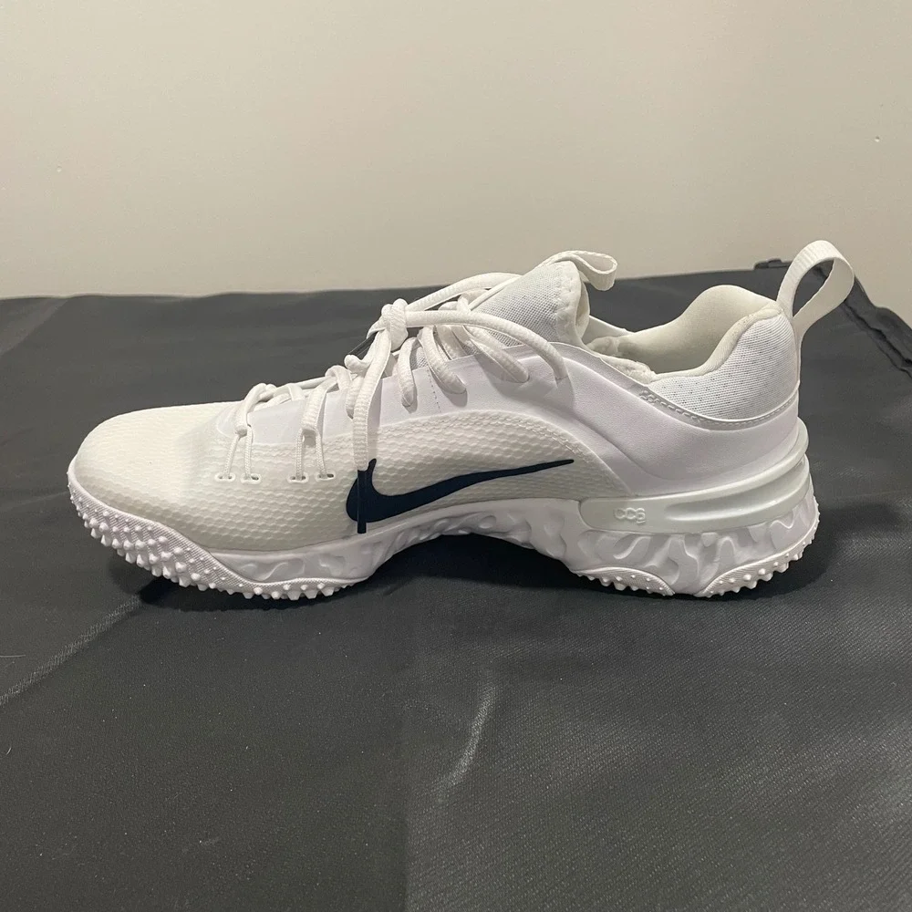 Nike Huarache Varsity Lacrosse Turf Shoes Mens White Black FN0310-101 Size 9